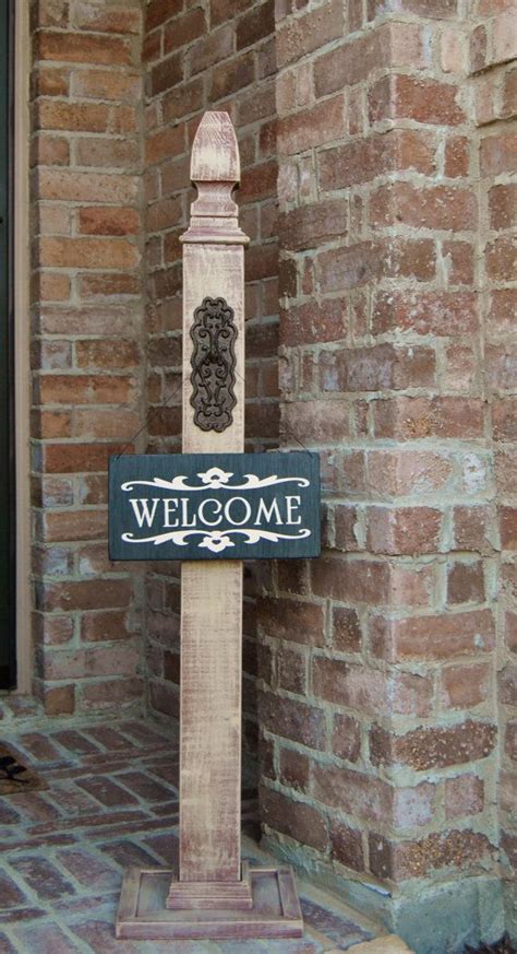 Rustic Sign Post Rustic Porch Post Wood Rustic Sign Post | Etsy | Front ...