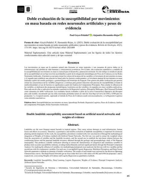 Pdf Doble Evaluaci N De La Susceptibilidad Por Movimientos En Masa