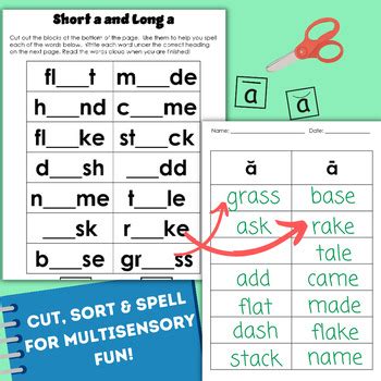 Phonics Sorts Activities For Reading Spelling Long Short Vowels