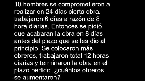 Hombres Se Comprometieron A Realizar En D As Cierta Obra