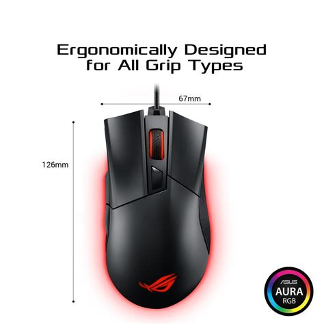 Asus Rog Gladius Ii Ergonomic Optical Gaming Mouse Optimized For Fps P502 W7oe Shopee Singapore