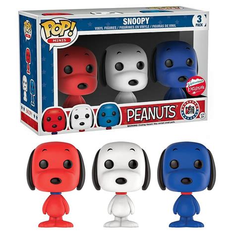 Funko Pop Animation Peanuts Snoopy 3 Pack Exclusivo Original Moça do