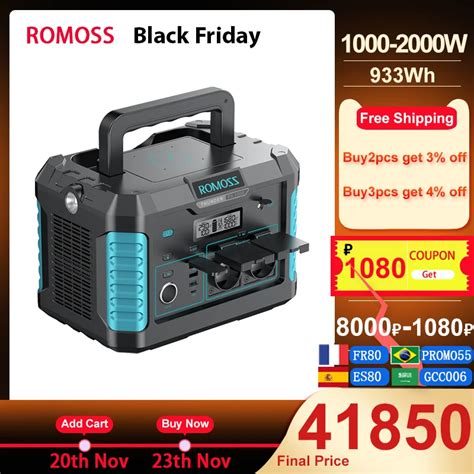 Romoss W W Powerstation Wh Kraftwerk V Ac Outlet