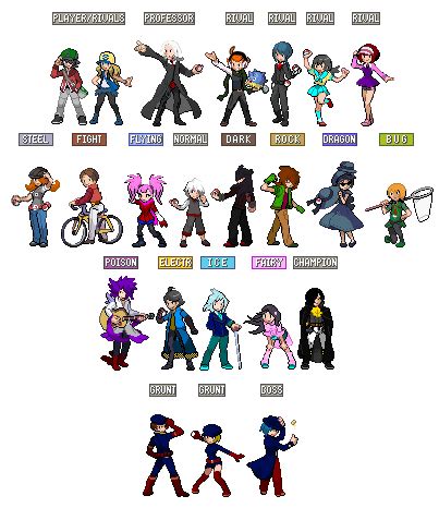 Custom Pokemon Trainer Sprites by Bloody-Uragiri on DeviantArt