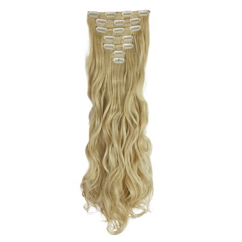 Focussexy Clip In Hair Extensions 24 Synthetic Hair Long Curly