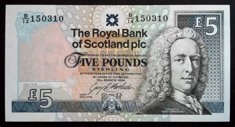 THE ROYAL BANK Of Scotland Five Pounds 1994 Uncirculated 9 99