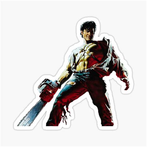 Evil Dead Ash Williams Sticker For Sale By Daiay Redbubble