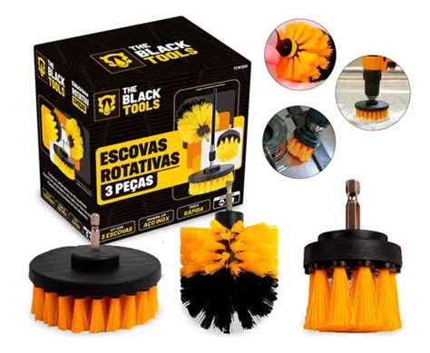 Kit Escovas De Limpeza Pesada Tcw The Black Tools Para