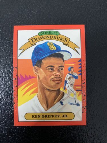 Donruss Diamond Kings Ken Griffey Jr Error Super Rare Line On