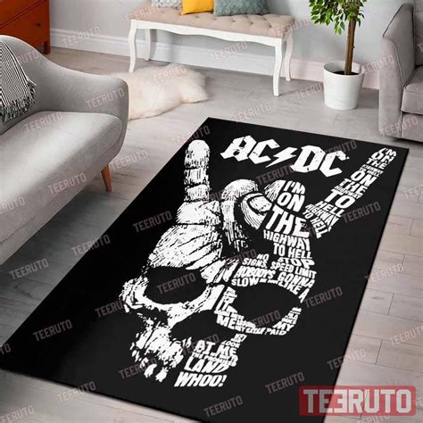 AC DC Rock Sign Rug Teeruto