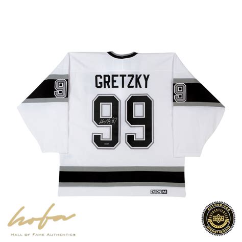 Wayne Gretzky White Los Angeles Kings Replica Ccm Jersey Hall Of Fame Authentics