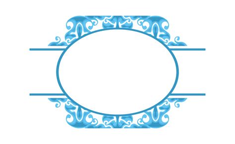 Blue Swirl Water Wave Ornament Border Design 22385658 Png