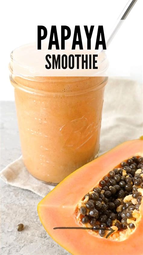 Papaya Smoothie | Fruit smoothie recipes, Healthy smoothies, Healthy drinks recipes