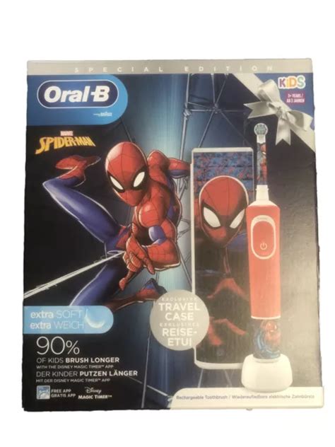 BROSSE À DENTS électrique ORAL B Kids edition Spider Man Neuve EUR 29