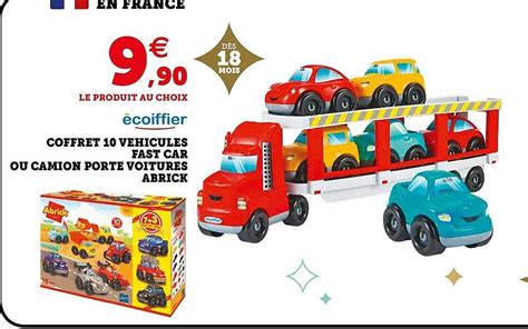 Promo Coffret 10 Véhicules Fast Car Ou Camion Porte Voiture Abrick