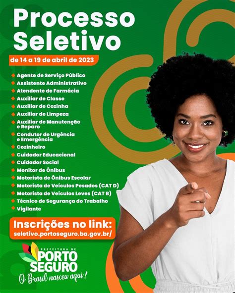 Prefeitura De Porto Seguro Lan A Edital Para Processo Seletivo Mais