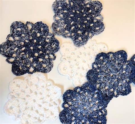 Simple Crochet Snowflake Coaster | AllFreeCrochet.com