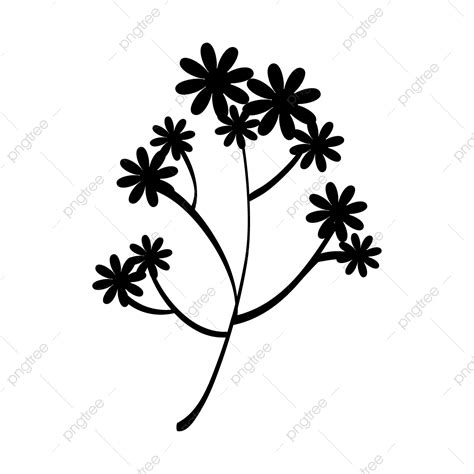 Floral Silhouette Vector Design Images Floral Silhouette Silhouettes Black Vector Design Png