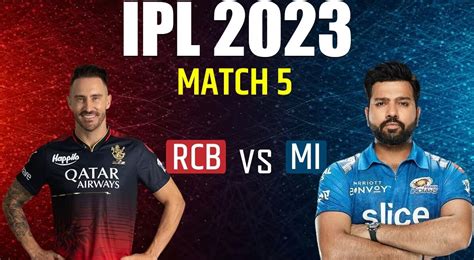 MI Vs RCB IPL 2023 Live Score Mumbai Indians Vs Royal Challengers