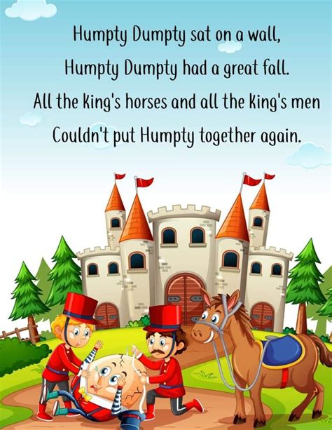 Humpty Dumpty Sat On A Wall Poem