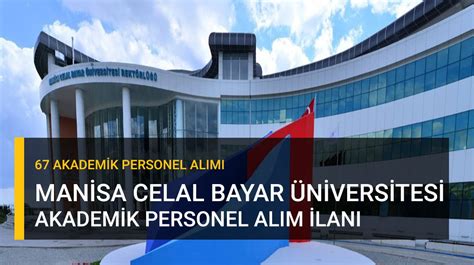 Manisa Celal Bayar Üniversitesi Akademik Personel İlanı