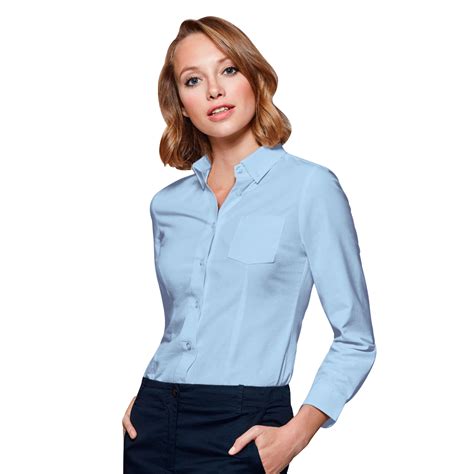 Camisa Azul Oxford Mujer Atelier Yuwa Ciao Jp