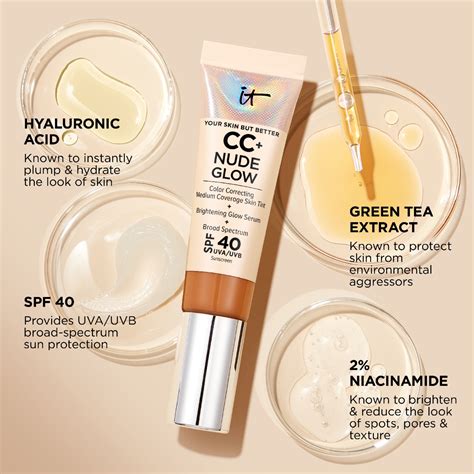 It Cosmetics Cc Nude Glow Lightweight Foundation Glow Serum With Spf