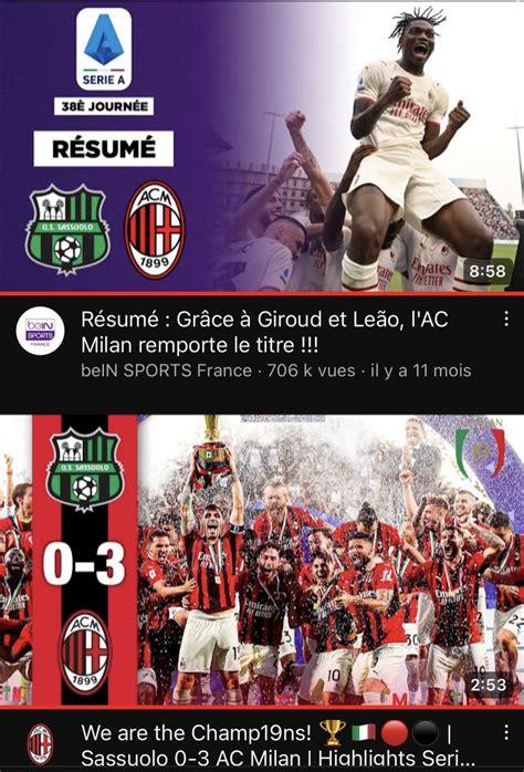 AC Milan FR on Twitter Combien de fois tas vu ce résumé