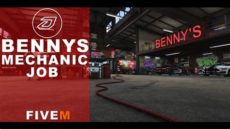 Qbcore Bennys Mechanic Job Fivem Script Youtube