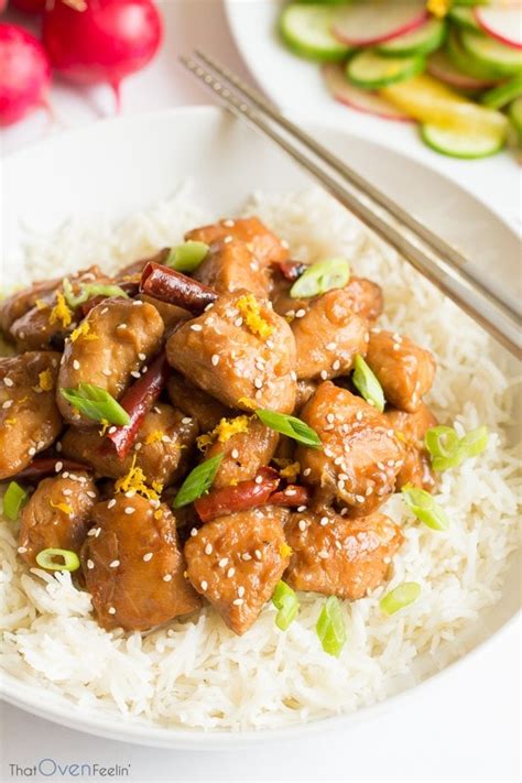 Skinny Take Out Orange Chicken With Jasmine Rice Delish Club