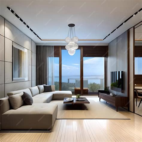 Premium Ai Image Modern Living Room Interior Design