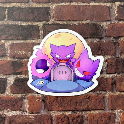 Gengar Haunter And Gastly Vinyl Sticker Cute Spooky Inch Waterproof