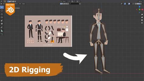 How To Rig A 2d Character In Blender 292 Beginner Rigging Tutorial Youtube Blender