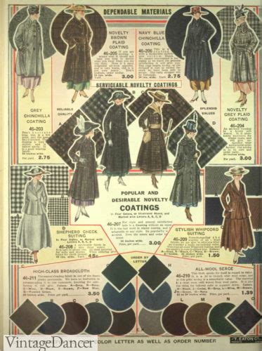 Edwardian Fabric Fashion Colors Wwi Titanic