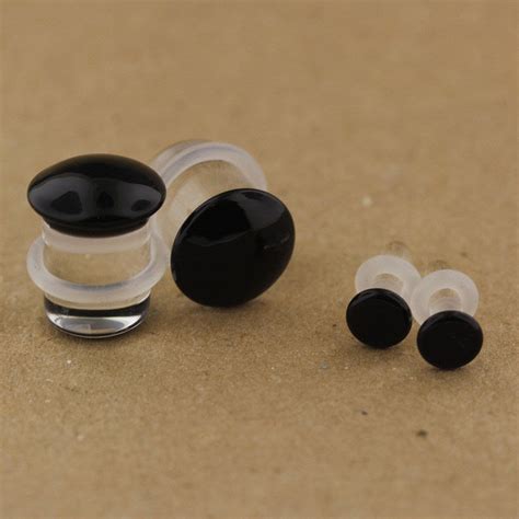 Gorilla Glass Colorfront Single Flared Plugs White Onetribe