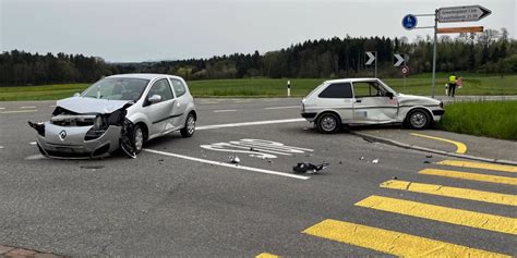 Bissegg Tg Drei Verletzte Nach Kollision Zwischen Zwei Autos