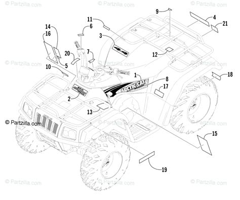 Arctic Cat Atv Oem Parts Diagram For Decals Partzilla