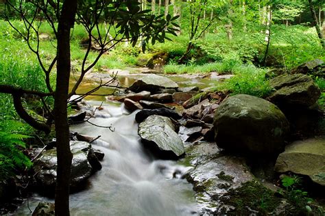 Rocks Water Flow Stream Creeks Streams Free Nature Pictures By