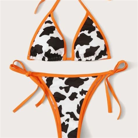 Swim Cow Print Bathing Suit Poshmark