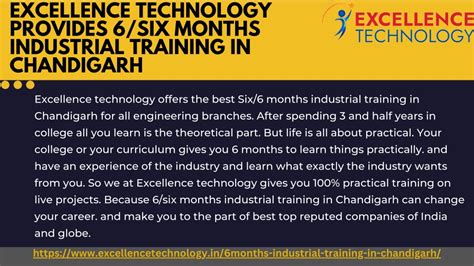 Ppt Six Month Industrial Training In Chandigarh Powerpoint