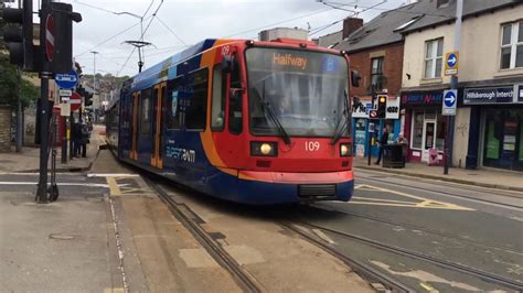 Stagecoach Supertram Departs Hillsborough With A Blue Route Service