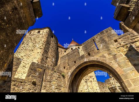 Chateau Et Remparts De La Cité De Carcassonne Aude France 11 Stock