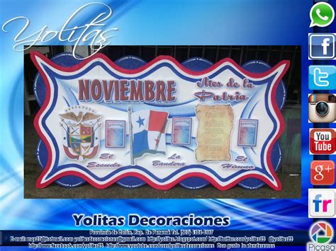 Yolitas Decoraciones Murales De Noviembre Mes De La Patria Panam