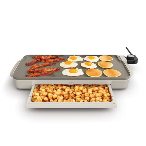 bella 12" x 22" XL Griddle with Warming Tray - Extra-Large Electric Griddle for Family Meals