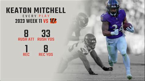 Keaton Mitchell Week Every Run Target And Catch Vs Cincinnati