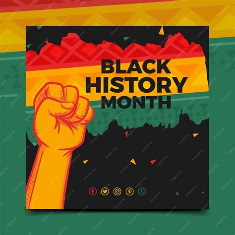 Premium Vector Hand Drawn Flat Black History Month Background