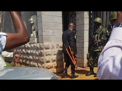 Police Raid Fred Matiangi S Karen Home Again They Broke Gate Using A