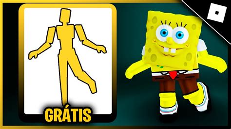 Como Pegar Novo Emote Gr Tis Do Bob Esponja Spongebob Dance No Roblox