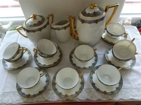 ANCIEN SERVICE À café en porcelaine de Limoges PAUL DELAGE PARIS EUR 80