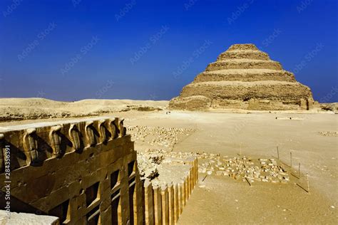 Step pyramid at Saqqara, one of the earliest Egyptian pyramids, built ...